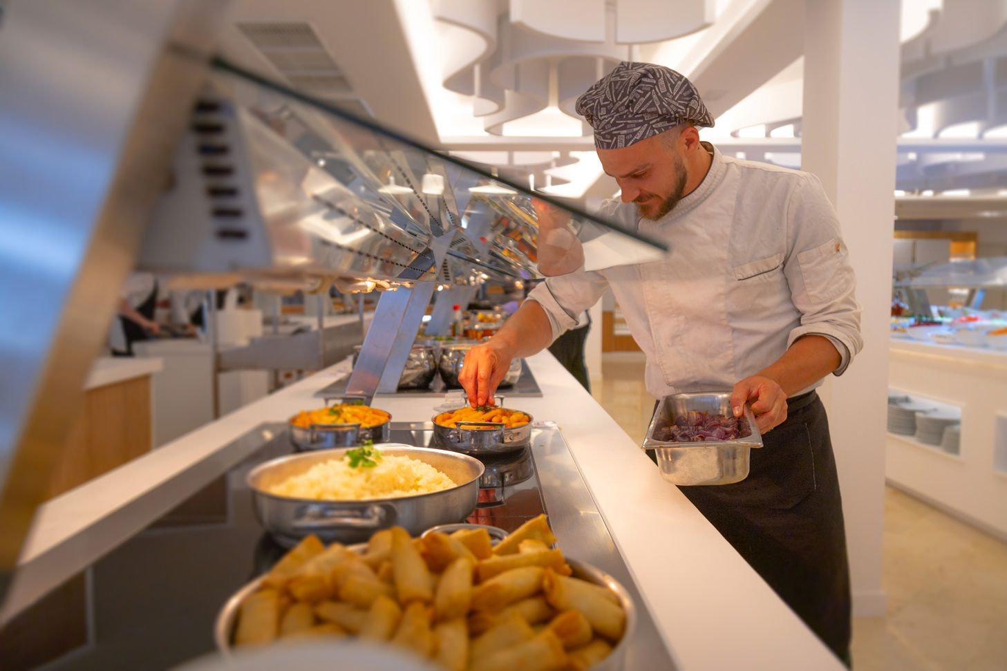 Buffet e cucina dal vivo